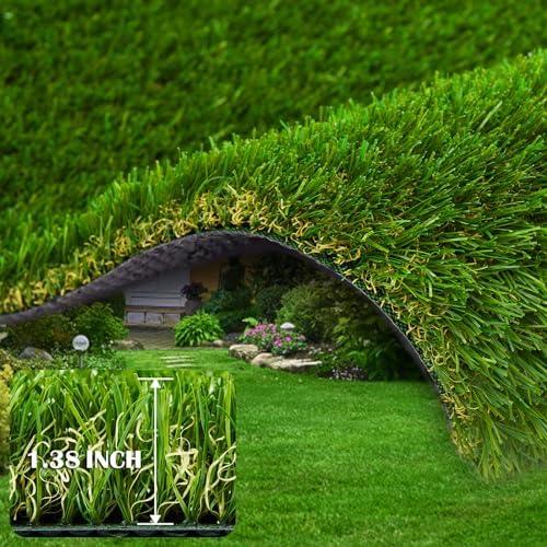 HOME&GARDEN Artificial Garden Grass 5' x 8' (40 Square ft) Fake Grass, Dog Potty Grass, So ft Pet Turf Grass Mat, Non Toxic, Thick Lawn Puppy Potty Training, Dog Mat Pad