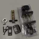 Kwikset Pismo Interior Privacy Door Knob with Lock, Door Handle For Bathroom and Bedroom, Matte Black Keyless Turn Lock Doorknob, with Microban Protection (1 Pack)