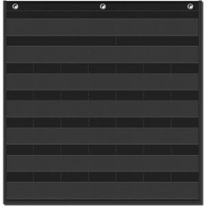 EAMAY Classroom Monthly Calendar Pocket Chart for 2.75 * 2.75 Cards,Homeschool Supplies and Classroom Must Haves! Only Chart(Black)