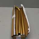 Gold Curtain Rods, Room Darkening Rod for Windows 48 to 90 Inches(4-7.5Ft), Wrap Around Curtain Rods, Heavy Duty Blackout Drapery, Modern Decorative Window Treatment Rod, Gold