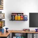 Ultrawall Wall Mounted Storage Shelf, Garage Wall Shelves 24x12 Inch, Metal Shelf Rack, Heavy-Duty Wall Organizer for Closet, Kitchen, Laundry Room 2 Pack, Black