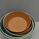 QRRICA Plant Pots 10/ 9/ 8 Inch Self Watering Pots, Set of 3 Plastic Planters with Drainage Holes and Saucers, Plastic Flower Pots, Nursery Planting Pot for Indoor Out Door Plants (Green）