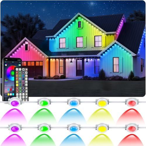 LETIANPAI 500Ft Outdoor LED Strip Lights Waterproof,Music Sync RGB IP68 Outside Led Rope Lights with App and Remote,Exterior for Deck,Balcony,Roof,Garden,Pool (150M)