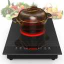 VBGK Electric Cooktop,110V Electric Stove Top,Single Burner Electric Cooktop LED Touch Control,9 Power Levels, Kids Lock &Timer,Overheat Protection,2000W Portable Burner