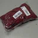 Smiry Stretch Jacquard Seat Covers for Dining Room Chairs Set of 6, Removable Washable Chair Seat Protector Slipcovers, No Rear Covers, Wine Red