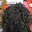 ISEE Half Wig Human Hair for Women 24 Inch Burmese Curly with Spiral Curls End Glueless Wigs 180% Density Flip Over Beginner Friendly Wear Go Drawstring Wig No Glue No Sew Natural Color & Easy Install