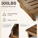 3.5" Wooden Step Stool, Pre-Assembled, Sturdy 300LBS (Walnut Color)