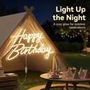 Happy Birthday Neon Sign, 19.6x11.8in LED Dimmable Warm White