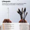 3 x Kuulaa USB-C to USB-C Cable, 60W Fast Charging Cable, PD 3.0 Compatible with iPhone 17 Pro Max 16 15, Samsung Galaxy S25, MacBook, iPad, Pixel, Switch, Xiaomi, Black, Nylon, 1m + 1m (White)