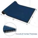uyoyous Commercial Grade Door Floor Mat 3' x 10' Brush Step Entrance Mat Heavy Duty Indoor Outdoor Doormat Non Slip Hallway Runner Rug Low Profile Rubber Floor Mat Carpet Runner, Blue, 2'11" x 9'10"