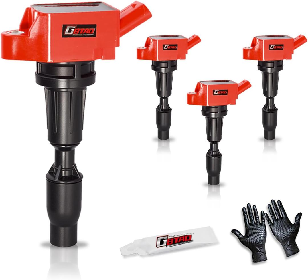 Set of 4 Upgraded Ignition Coil Pack for 2.0L 2.4L 2015 2016 2017 2018 2019 Hyundai Sonata Santa Fe Tucson Genesis Kia Optima Sorento, for Sportage Stinger Replaces UF764 273002GGA0