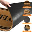 Kelarea Front Door Mat Natural Coco Coir Doormat with Heavy Duty Backing, 17" x 30" Non-Slip Easy to Clean Welcome Mats for Indoor Outdoor Entrance Porch