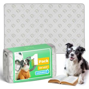 FXW Washable Pee Pads for Dogs, Puppy Pads with Super Absorbent, Specifically Designed for FXW Rollick/Homeplus 24inch 6 Panels Dog Playpen, 63"  39" Rectangle, Khaki, 1 Pack