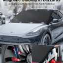 2 x Wigoo 2025 Upgrade All-Season Car Windshield Cover - 600D Heavy-Duty Magnetic Cover for Snow/Sun/Dust/Rain, Fits Sedans & Small to Mid-Size SUVs, Year-Round Car Shield Outdoor Accessories