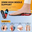 2 x Heavy Duty Support - Over 220 Lbs of Plantar Fasciitis Arch Support Insoles with Airbag Springs for High Shock Absorption Suitable for Men's and Women's Work Boot Insoles (Gray, S)