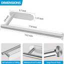 Paper Towel Holder Under Cabinet - Self Adhesive Paper Towel Roll Holder Wall Mount, Gewtur Stainless Steel Paper Towel Holder for Kitchen Bathroom (1 pcs, Silver)