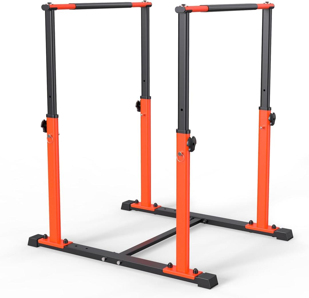 Dip Bar Station Functional Fitness Workout Dip bar 3 Level Adjustable Height Dip Stand 400lbs Heave Duty Dip Station for Full Body Workout Fitness