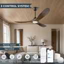 42 Inch Small Propeller Smart Ceiling Fan with Lights and Remote