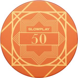 SLOWPLAY Nash Ceramic Poker Chips in Bulk, Casino Grade Ceramic 12-Gram Poker Chip for Texas Hold'em, 43mm Professional Chips Pack of 50 with Denomination of 50
