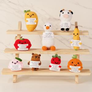 Emotional Support Plush, Emotional Support Crochet Animals, Positive Plush, Positive Crochet Animals, Emotional Support Crochet, Emotional Support Coworker (Pack of 9)