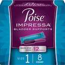 Poise Impressa Incontinence Bladder Support for Women, Bladder Control, Size 1, 8 Count (Packaging May Vary)