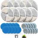 Stainless Steel Cat Water Fountain Filters, 10 Pack Replacement Filters Fit for Round 2L/67oz Automatic Pet Fountain, Filter with Triple Filtration System (10+10+10)