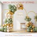 Toolterritary Wedding Arch Backdrop Stand 7.2FT, 6.6FT, 6FT Set of 3 Gold Metal Balloon Arch Stand with Stable Base, Banner Stand, Photography Backdrop, Party, Birthday, Baby Shower Decor