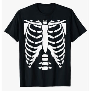 Skeleton | Halloween Costume Rib cage Anatomy T-Shirt, L