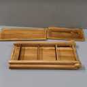 Wooden 3 Tier Serving Tray, Detachable Cupcake Stand, Rectangle Serving Platter Three Tiered Stand,Fruit,Appetizer,Dessert Decorative Tray Decor Party Food Table Display