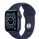 Apple Watch Series 6 (GPS) 40mm Aluminum Case with Deep Navy Sport Band - Blue - (2020)