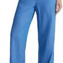 SheDenim Womens Wide Leg High Rise Jeans Elastic Waist with Drawstring(29/31) M