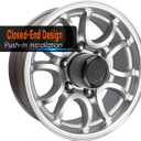 4Pcs 3.25inch Wheel Center Caps for Weld Racing Wheels Rims, Fit 3.25" Center Bore Black Hub Covers