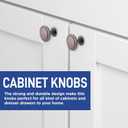 25pcs 1-1/4 inch Oil Rubbed Bronze Cabinet Knobs - Rust-Proof Finish, Modern Design, Strong Zinc Alloy Construction, Complete with Short and Adjustable Screws for Drawer Dresser Handles