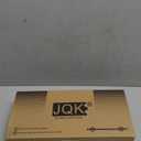 JQK Bathroom Glass Shelf, Floating Tempered Glass Shower Storage 12 by 5 inches, 304 Stainless Steel Brushed Finish Wall Mount 1 Pack, TGS201L12-BN-P2