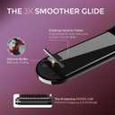 TYMO Flat Iron Hair Straightener Brush 2 in 1, 200M Ions Hair Straighteners for Women, Ceramic Dual Voltage Straightening Hot Comb for Anti-Frizz Straights, Waves, Curls, 3X Less Heat Damage, Black