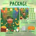 6 x St. Patrick's Day Pin the Shamrock Game for Kids - Reusable Leprechaun Party Activity with Lucky Shamrock Favor Supplies for Boys & Girls