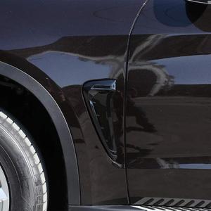Car Xdrive Emblem Shark Gills Side Air Flow Fender Vent Decoration Cover Trim for BMW X5 f15 X5M F85 2014-2018 (Black+M)