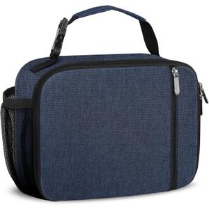 Esouler Lunch Box Kids Insulated Lunch Bag for Boys & Girls Durable Children Lunchbox for School with Water Bottle Holder-Blue