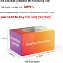 RAINBEAN Bean Bag Chair Cover, Big Round Soft Fluffy PV Velvet Sofa Bed Cover, Living Room Furniture, Lazy Sofa Bed, 6ft Black