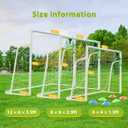 Soccer Goal 126, 86 and 64 FT Soccer Goals for Backyard, 2"Diameter Steel Soccer Goal for Kids and Adults Large soccer goal Powder Coated Galvanized Steel Post With Soccer Target Net for Training