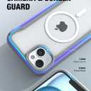 RAPTIC Shield Magnetic Clear Case for iPhone 15 Plus–Compatible with MagSafe, [ 5X Mil-Grade Drop Protection], Durable Anodized Shockproof Aluminum Frame Slim 15 Plus Case, 6.7 inch, Iridescent