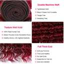 22 24 26 Inch Deep Wave Human Hair Bundles 99J Burgundy Bundles Human Hair 12A Unprocessed Brazilian Virgin Quick Weave Hair Extensions for Black Women