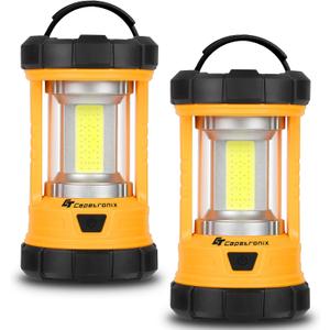 Camping Lantern, 3200LM Bright Camping Lights, 4600mAh Rechargeable LED Lantern, Flashlight for Power Outages/Fishing/Hurricane/Emergency, CT CAPETRONIX Camping Accessories (2-Pack)