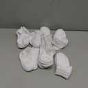 Glooarm 25 Pairs Toddler Socks, Kids Low Cut Ankle Half Cushion Athletic Socks for Boys Girls 1-14 Years (White)