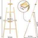 JEAWIWI 1Pcs Wooden Easel for Painting-Adjustable Easel Stand for Painting and Canvas, Holds Up to 42", Lightweight Pine Art Easel Stand, Large Easel for Paint for Beginners, and Artists