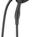 Delta 4-Setting In2ition 2-in-1 Dual Shower Head with HandHeld Spray, Matte Black Detachable Shower Head with Hose, Showerhead, 1.75 GPM Flow Rate, Matte Black 75486CBL