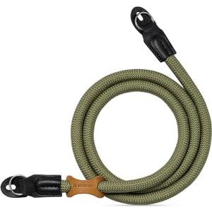 K&F CONCEPT Camera Neck Strap,100cm Nylon Rope Camera Shoulder Strap with O-ring for DSLR Camera-Green