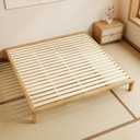 IOTXY California-King Platform Bed Frame - 12 Inch Solid Wood Mattress Foundation Base with Heavy-Duty Support Slats & Legs, Rubberwood California King Size Bedframe