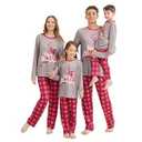 Family Matching Christmas Pajamas Set, Cute Elk Sleepwear for Boys Girls Dad Mum (Large, Green)