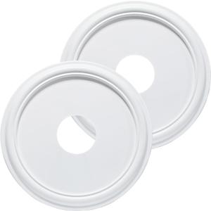 Molded Nylon Ceiling Medallion for Light Fixtures and Ceiling Fans 16"OD x 4"ID x 3/4"P (Fits Canopies up to 12-3/8") White